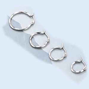 Stainless Steel 316 Earrings Twisted Round Hoops Womens 10MM, 12MM, 15MM, 20MM